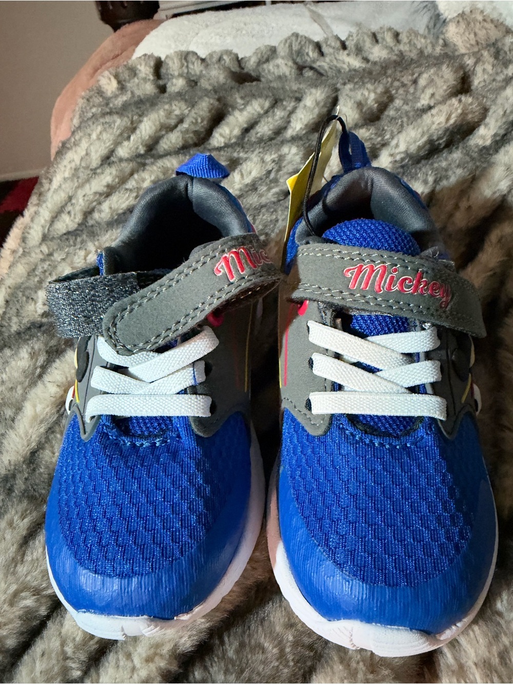 Disney Blue and Gray Mickey Kids' Sneakers